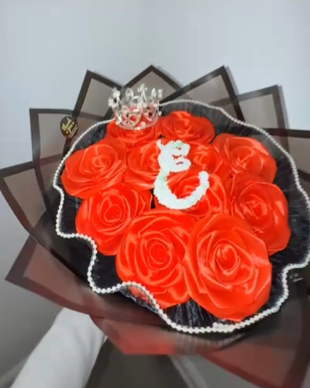 Bouquet de roses satinée éternels