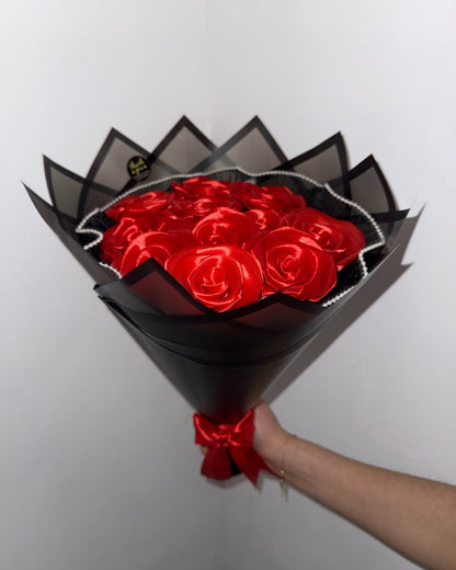 Bouquet de roses satinée éternels