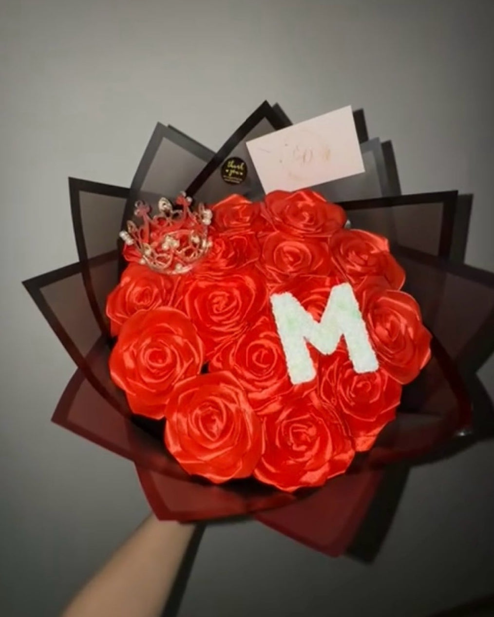 Bouquet de roses satinée éternels