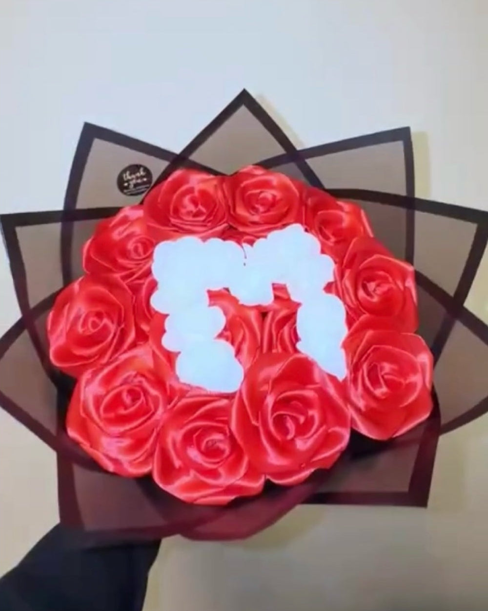 Bouquet de roses satinée éternels