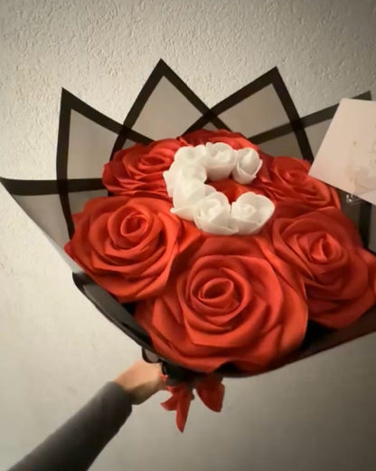 Bouquet de roses satinée éternels