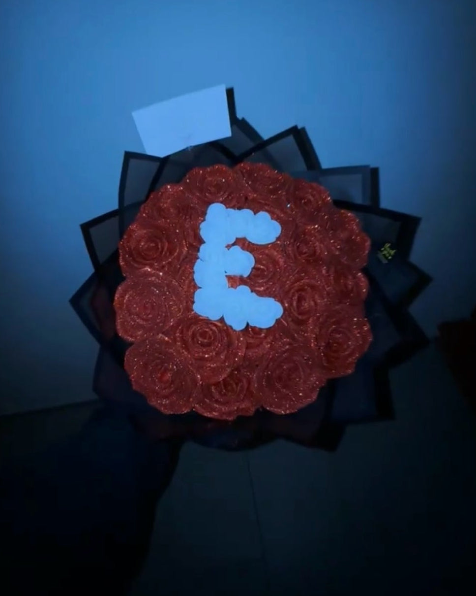 Bouquet de roses satinée éternels