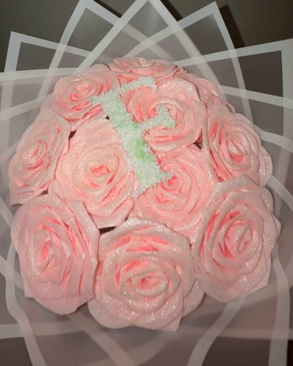 Bouquet de roses satinée éternels