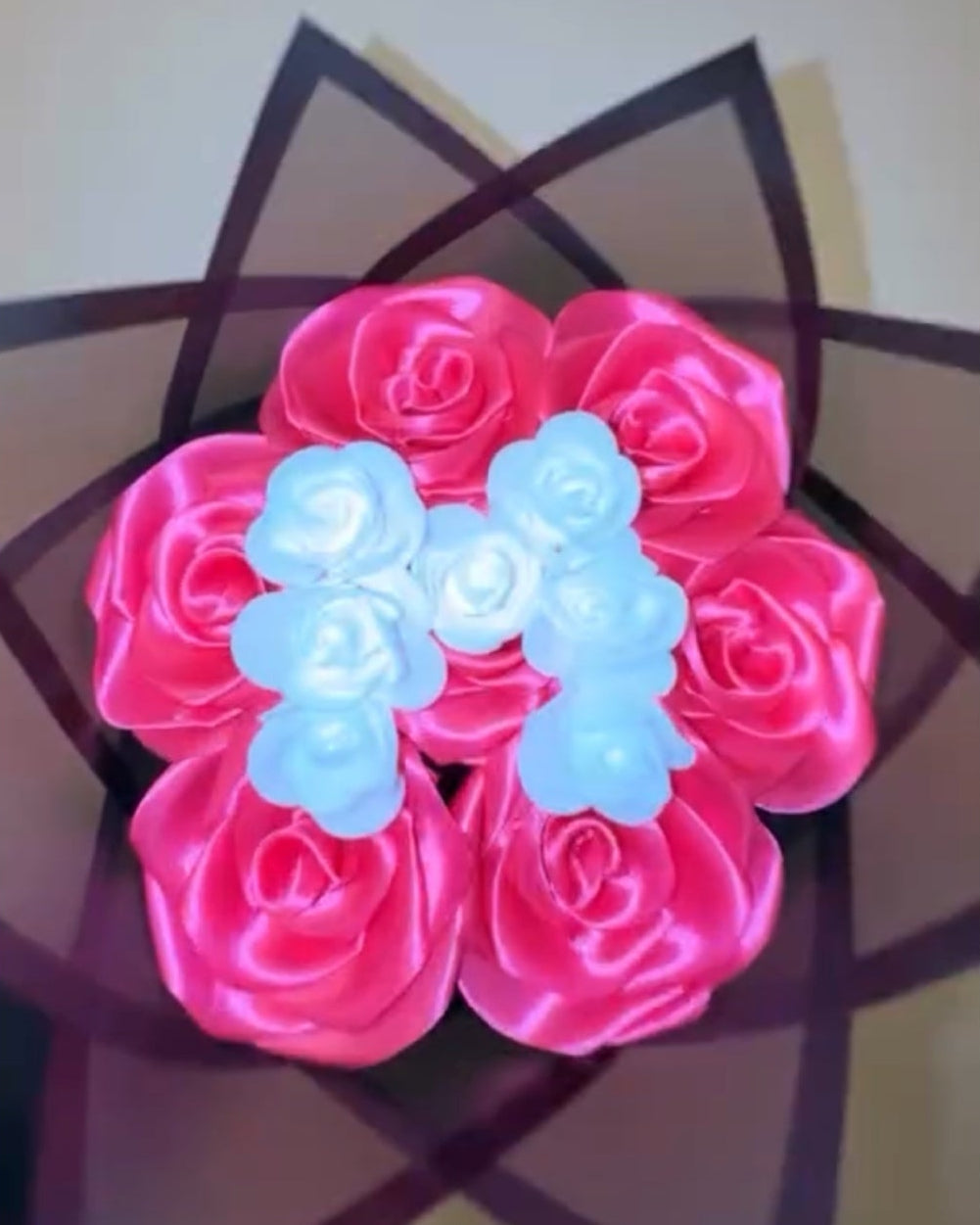 Bouquet de roses satinée éternels